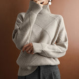 Kuscheliger Rollkragenpullover für Damen | Winter – Khaki