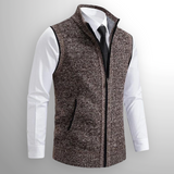 Christian | Full-Zip Strickweste – Braun
