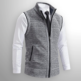 Christian | Full-Zip Strickweste – Grau