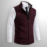 Christian | Full-Zip Strickweste – Rot