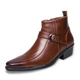 Klassische Leder-Herrenstiefel - Felix – Braun