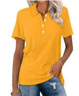 Valeria | Damen Kurzarm Poloshirt – Gelb