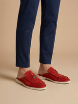 Edmund | Metallverzierung Gummisohle Loafer – Rot
