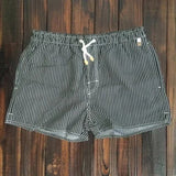 Gestreifte Herren Badeshorts - Modisch und bequem – Schwarz - Weiß