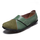 Hochwertige orthopädische Schuhe aus echtem, bequemem Leder Loafers – Grün