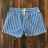 Gestreifte Herren Badeshorts - Modisch und bequem – Blau