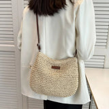 Tatienne – Stroh Umhänge Tasche – Beige
