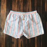 Gestreifte Herren Badeshorts - Modisch und bequem – Weiß