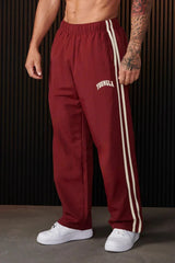 Bryan - Herren Sporthose mit Doppelstreifen-Print – Rot