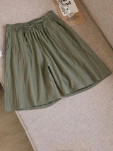 Klassische Baumwollshorts mit elastischem Bund – Grau