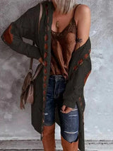 Matilda – langarm-cardigan im vintage-stil – Schwarz