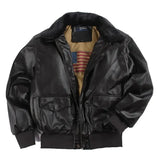 Lester – vintage-motorradjacken für den winter – Schwarz