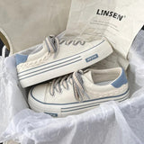 Bonnie - Frauen Plattform Canvas Schuhe – Blau