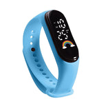 Jayline 3Bar Wasserfeste Digitaluhr Mit Silikonband, Ovales Gehäuse, Robuste Konstruktion – Blau