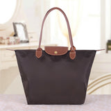 Oxford-Schultertasche de luxe – Kaffee