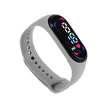 Daphne - 3 Bar Wasserdichte Digitaluhr Mit Robustem Silikonarmband, Ovalem Gehäuse, 45mm Zifferblatt – Gray
