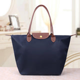 Oxford-Schultertasche de luxe – Marineblau