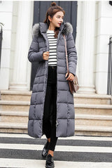 Luella – längerer warmer Wintermantel mit Gürtel für Damen – Dankelgrau