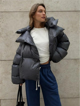 Mollie – stilvolle, lässige damen-pufferjacke – Grün