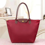 Oxford-Schultertasche de luxe – Dunkelrot