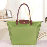 Oxford-Schultertasche de luxe – Hellgrün