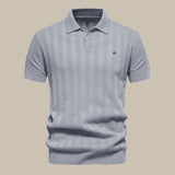Finn | Stylisches Kurzarm-Merino-Polo – Grau