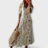 Bettina - Bohemian Maxi Dress – Mehrfarbig