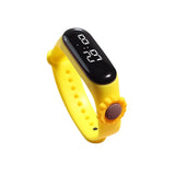 Digitale Armbanduhr Frauen - Jenifer Quarz-Silikonuhr In Eleganter Ovalform Mit Silikonarmband – Gelb