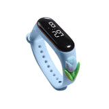 Digitale Armbanduhr Frauen - Jenifer Quarz-Silikonuhr In Eleganter Ovalform Mit Silikonarmband – Blau