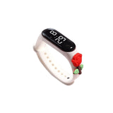 Digitale Armbanduhr Frauen - Jenifer Quarz-Silikonuhr In Eleganter Ovalform Mit Silikonarmband – Weiß
