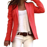 Damen-Blazer mit schmaler Passausrichtung | langarm – Rot