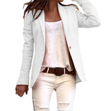 Damen-Blazer mit schmaler Passausrichtung | langarm – Weiß