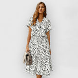 April | Schickes Bequemes Kleid – Weiß