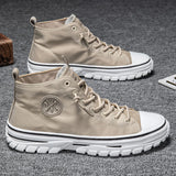 Trendy Urban Canvas Sneakers für Herren - Viktor – Beige