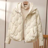 Gemütliche, bequeme Winterjacke – Weiß