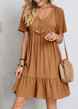 Bora | Figurschmeichelndes Sommerkleid – Braun