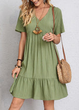 Bora | Figurschmeichelndes Sommerkleid – Grün