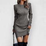 Elena | Elegantes Spitzenkleid – Grau
