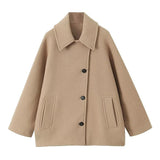Oversized Stilvolle Damenjacke - Amara – Khaki