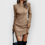 Elena | Elegantes Spitzenkleid – Khaki