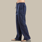 Daan | Stylische Sommerhose aus Leinen für Herren – Marineblau
