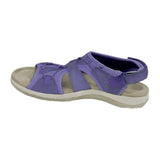 Heidi - Damen Sandalen mit Klettverschluss und Mesh-Einsätzen – Lila