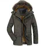Baumwoll-Hoodie-Winterjacke – Grün