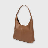 Zeitlose vegane Lederhandtasche – Braun