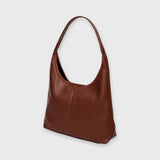 Zeitlose vegane Lederhandtasche – Schokoladenbraun