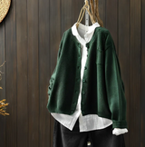 Morgan | Weiche Strickjacke für gemütliche Tage – Grün