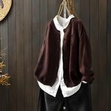 Morgan | Weiche Strickjacke für gemütliche Tage – Braun