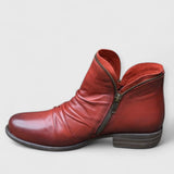 KARYLLE | Zipper-Stiefeletten – Rot