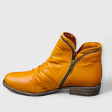 KARYLLE | Zipper-Stiefeletten – Gelb