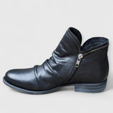 KARYLLE | Zipper-Stiefeletten – Schwarz